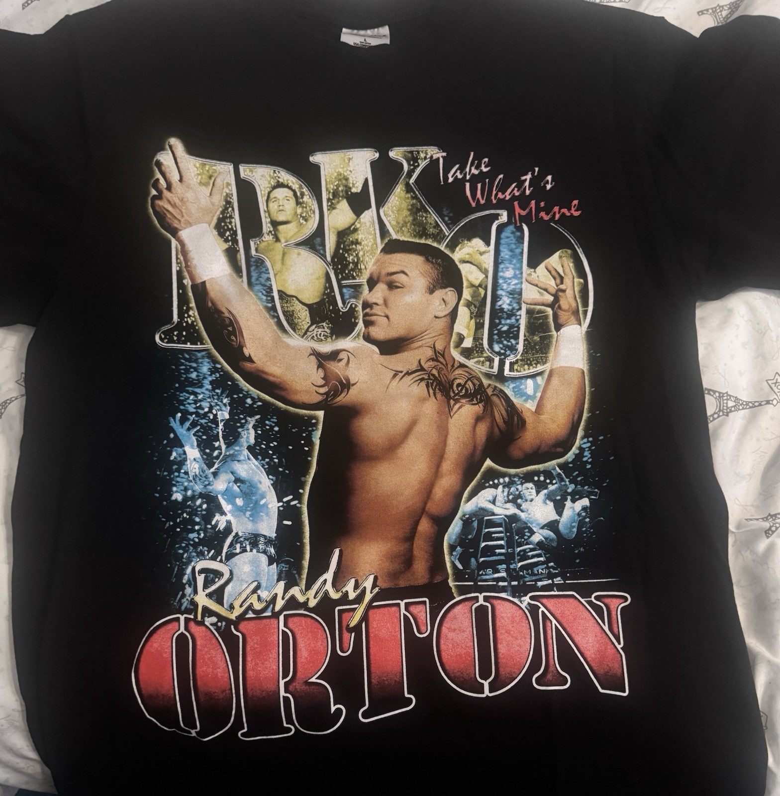 WWE WWF Randy Orton Legend Killer Rap Shirt Size Medium IYKYK Wrestling Rare