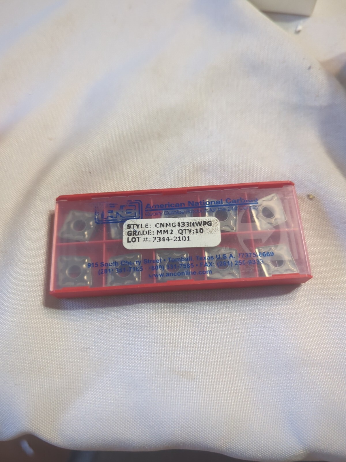 Qty.10 Htf. ANC CNMG433 NWPG Grade MM2 Carbide Inserts (A19)