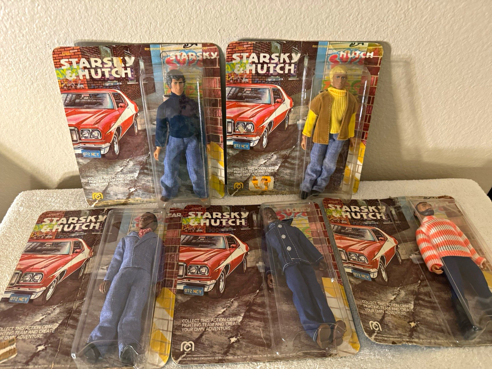 Vintage Mego Starsky & Hutch 5-Figure Set Starsky Hutch Huggy Dobey Chopper