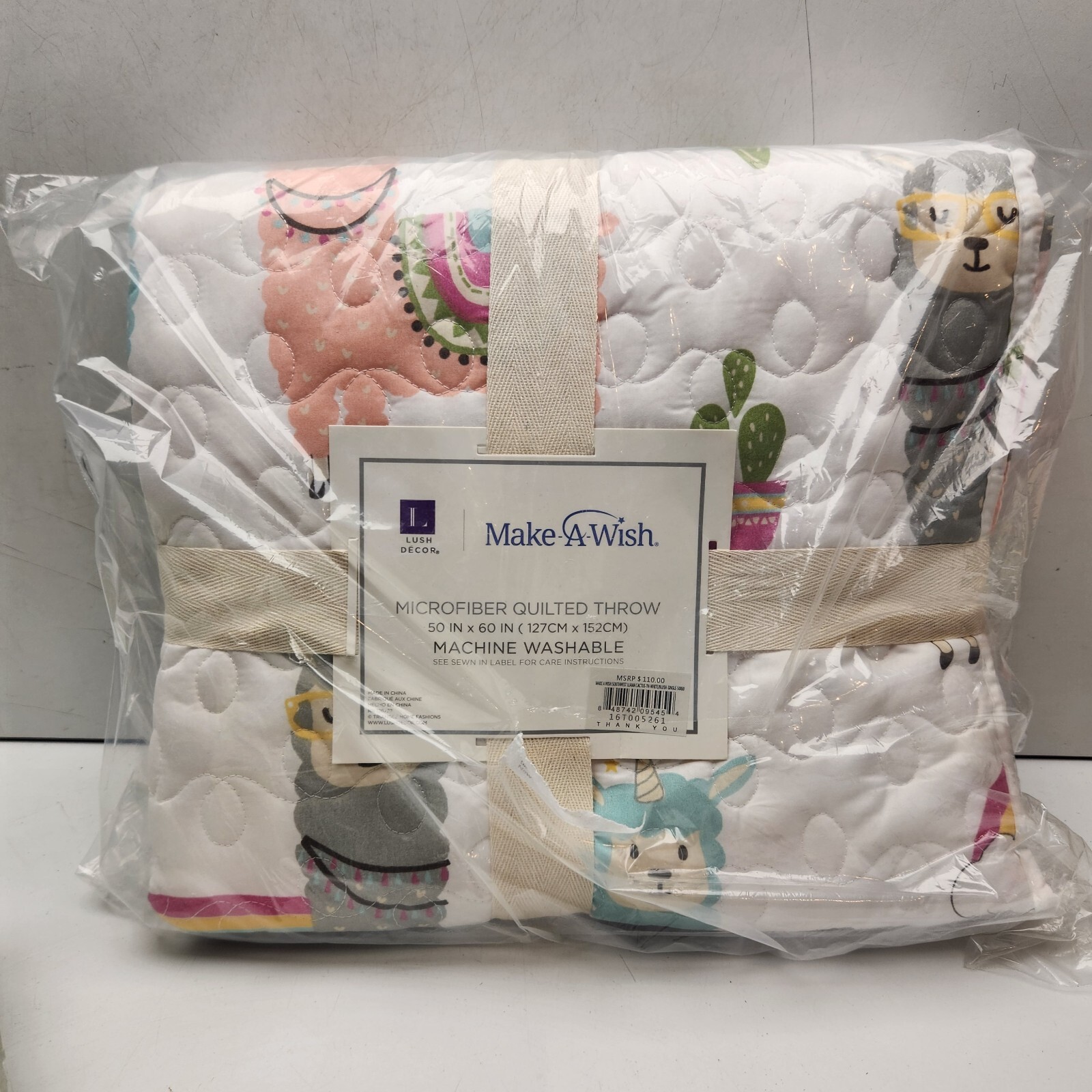 Lush Decor Make A Wish 50 in x 60 in Microfiber Quilted Throw Machine Washable Lush Decor Make A Wish 50 in x 60 in Microfiber Quilted Throw Machine Washable