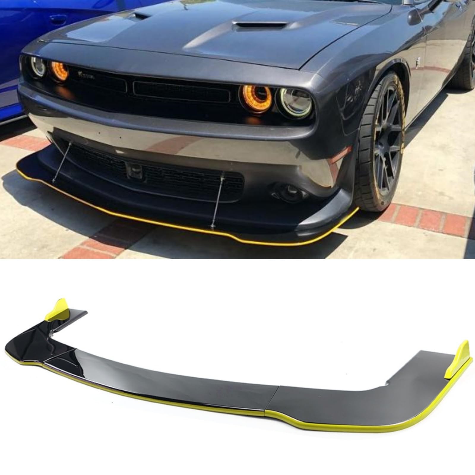 Front Bumper Lip Splitter for Dodge Challenger SXT SRT Hellcat 2012-2022