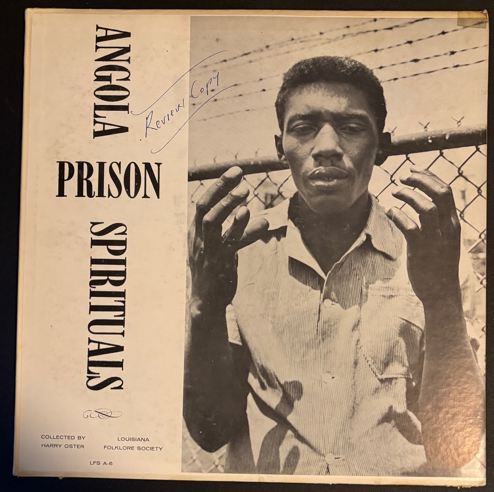 Angola Prison Spirituals LP 1959 (review copy) VG+ RARE Angola Prison Spirituals LP 1959 (review copy) VG+ RARE