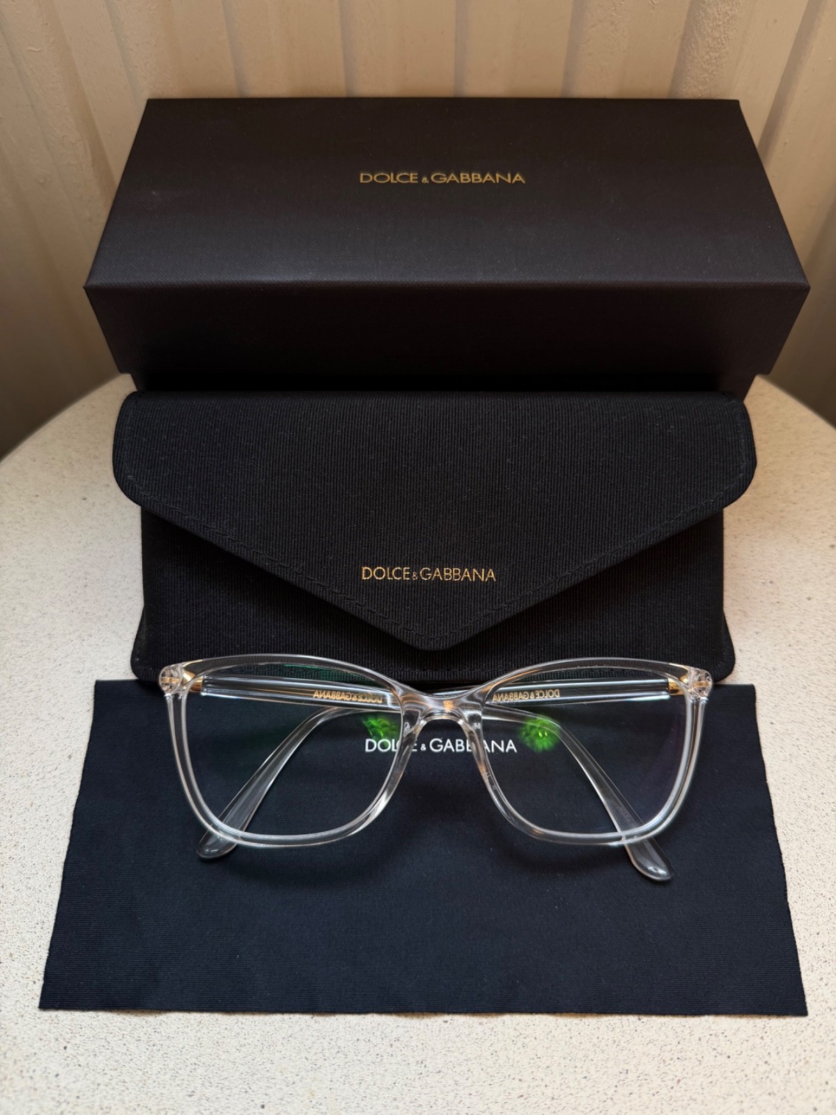 Authentic Dolce & Gabbana DG5026 3133 5417 eyeglasses with a stylish clear/trans