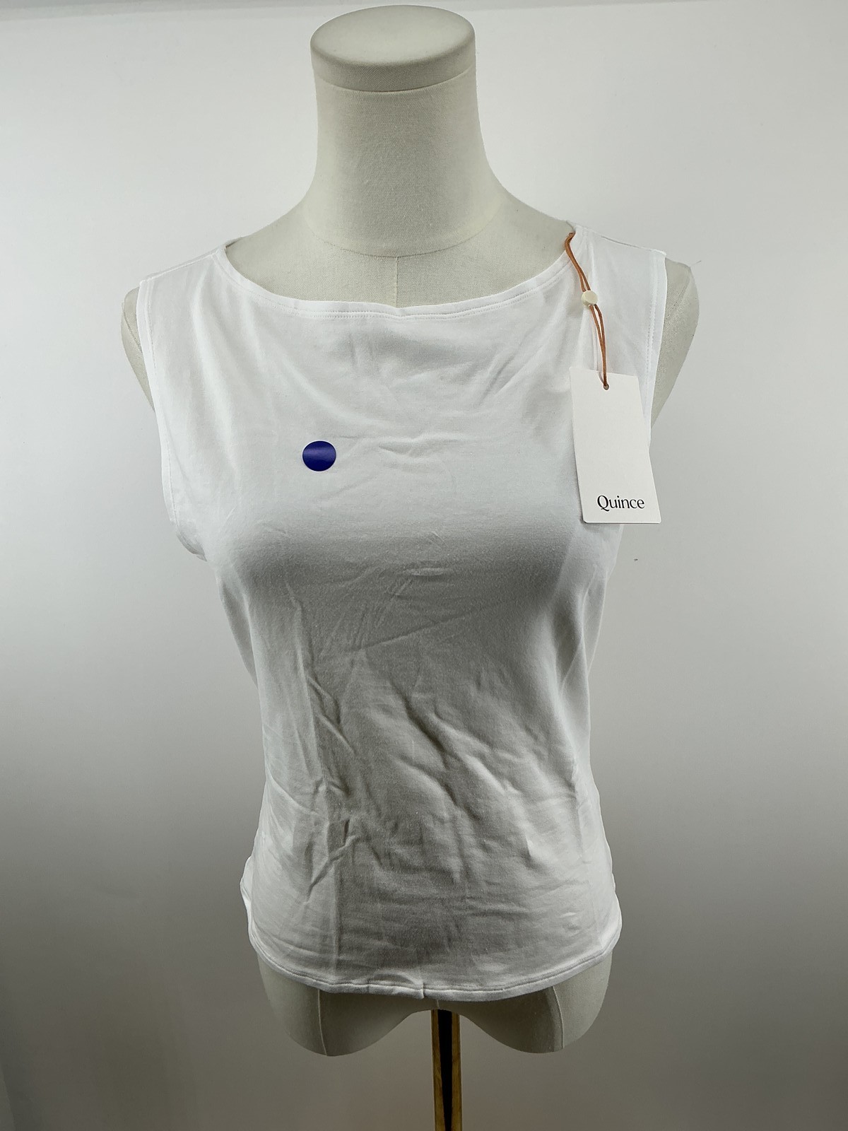 Quince Womens Stretch Cotton Jersey Boat Neck Tank Quince Womens Stretch Cotton Jersey Boat Neck Tank