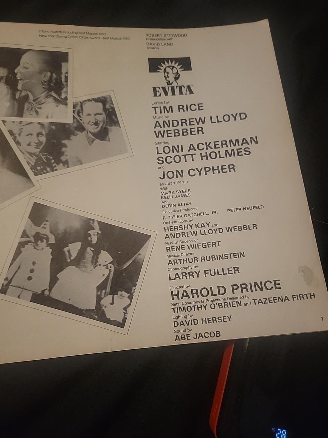 evita playbill