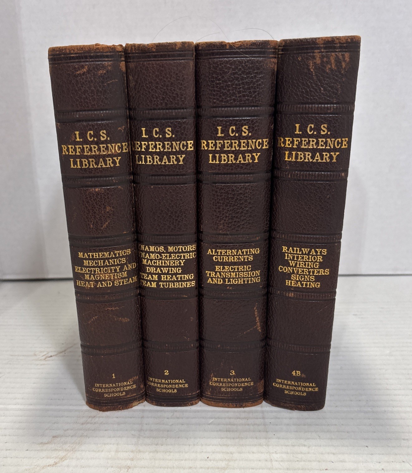 Antique ICS Reference Library 4 Volumes 1,2,3 & 4B Hardcover Books 1904 VGC