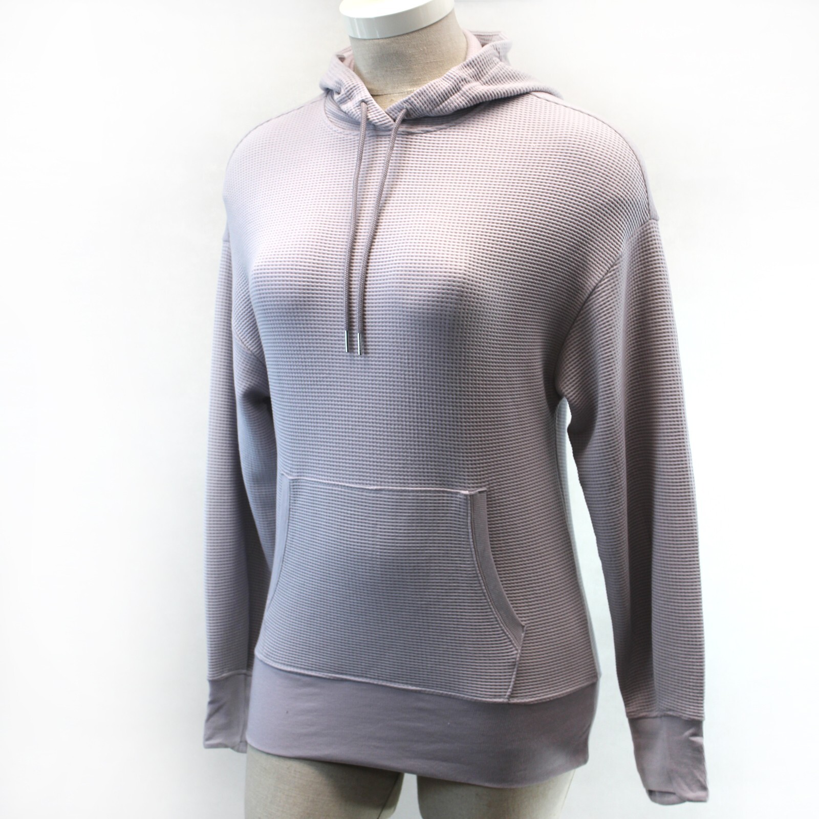 ATHLETA Light Purple Textured Pockets Hoodie Sweatshirt Plus 1X