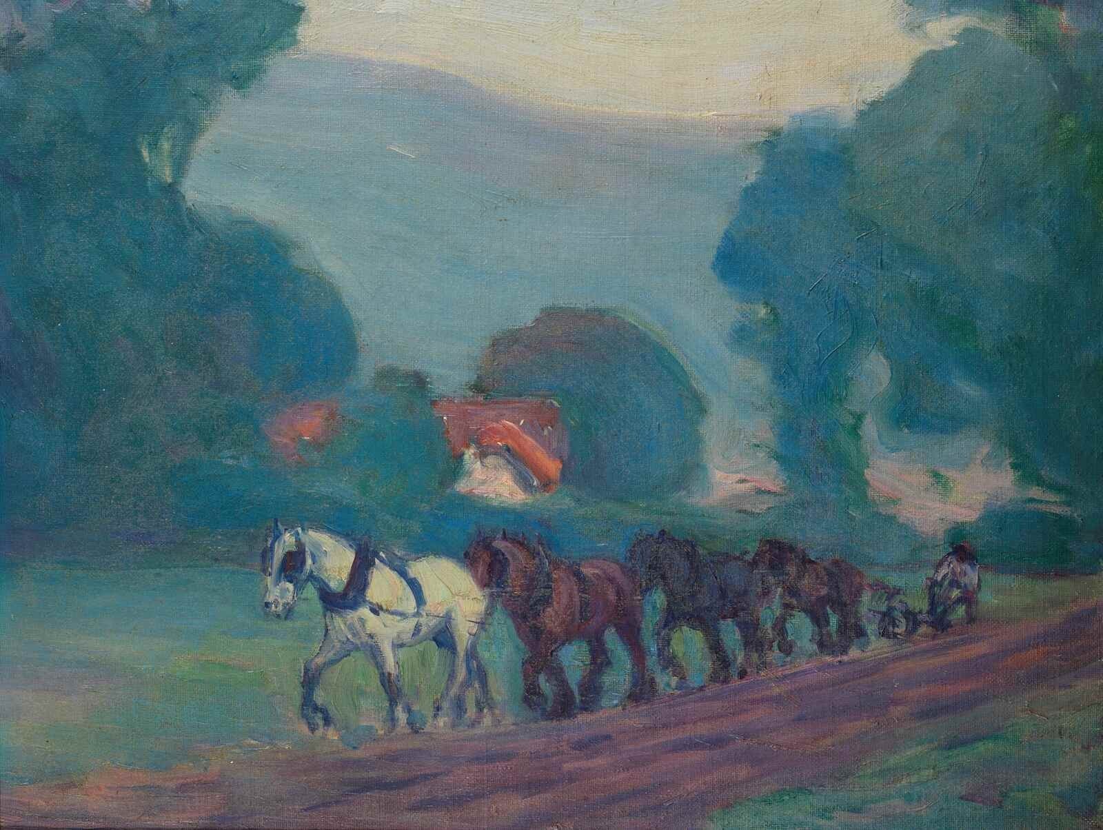 Robert Bevan The Four-Horse Team British Post-Impressionist Horse Landscape