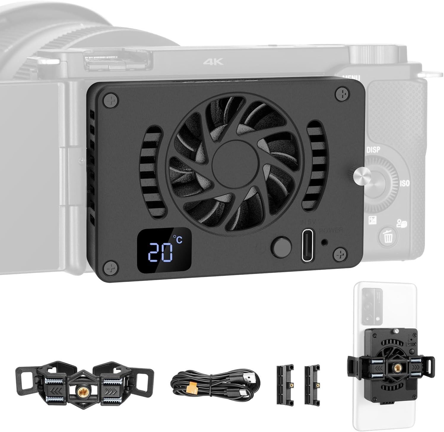 FOMITO FS-06 Semiconductor Camera and Phone Cooling Fan, Full Metal Housing FOMITO FS-06 Semiconductor Camera and Phone Cooling Fan, Full Metal Housing