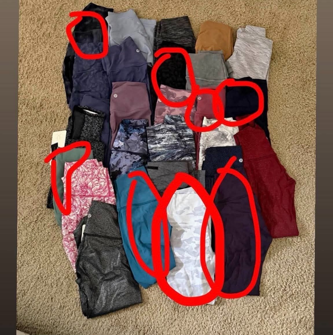 lululemon leggings  size 4 - 18 pairs