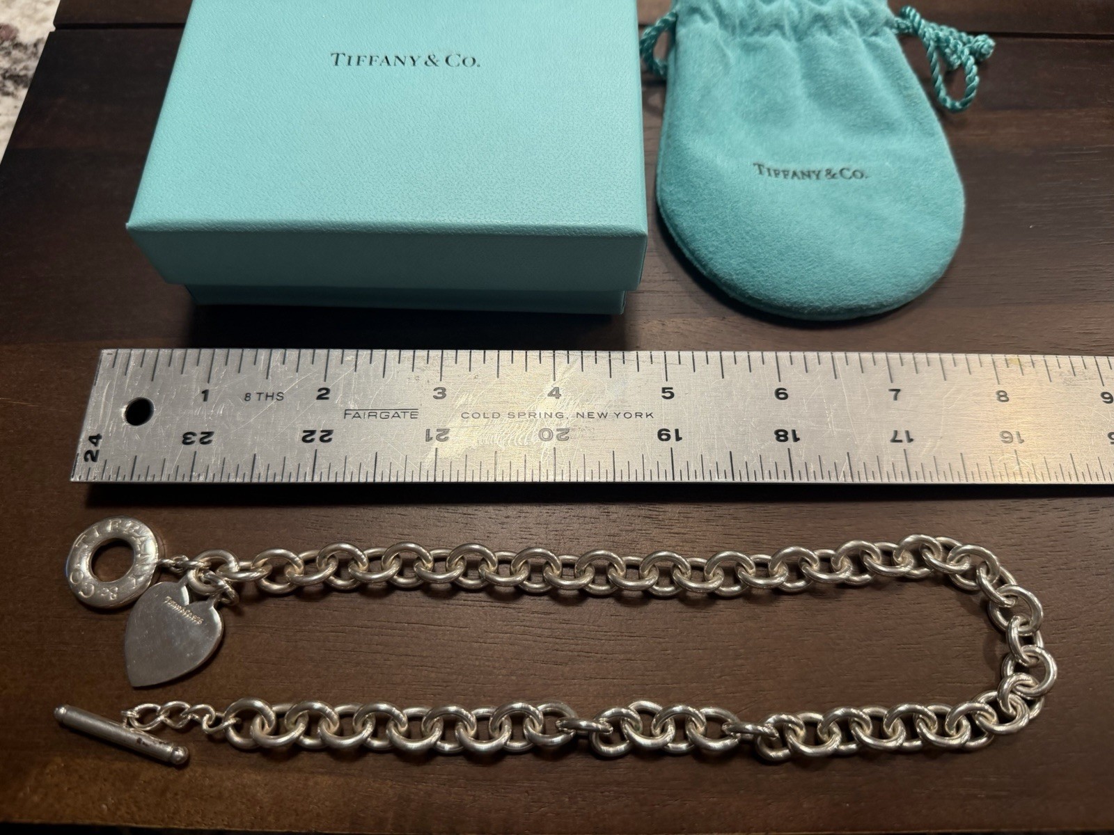 Tiffany & Co. Toggle Chain Necklace Sterling Silver 16” Vintage Jewelry