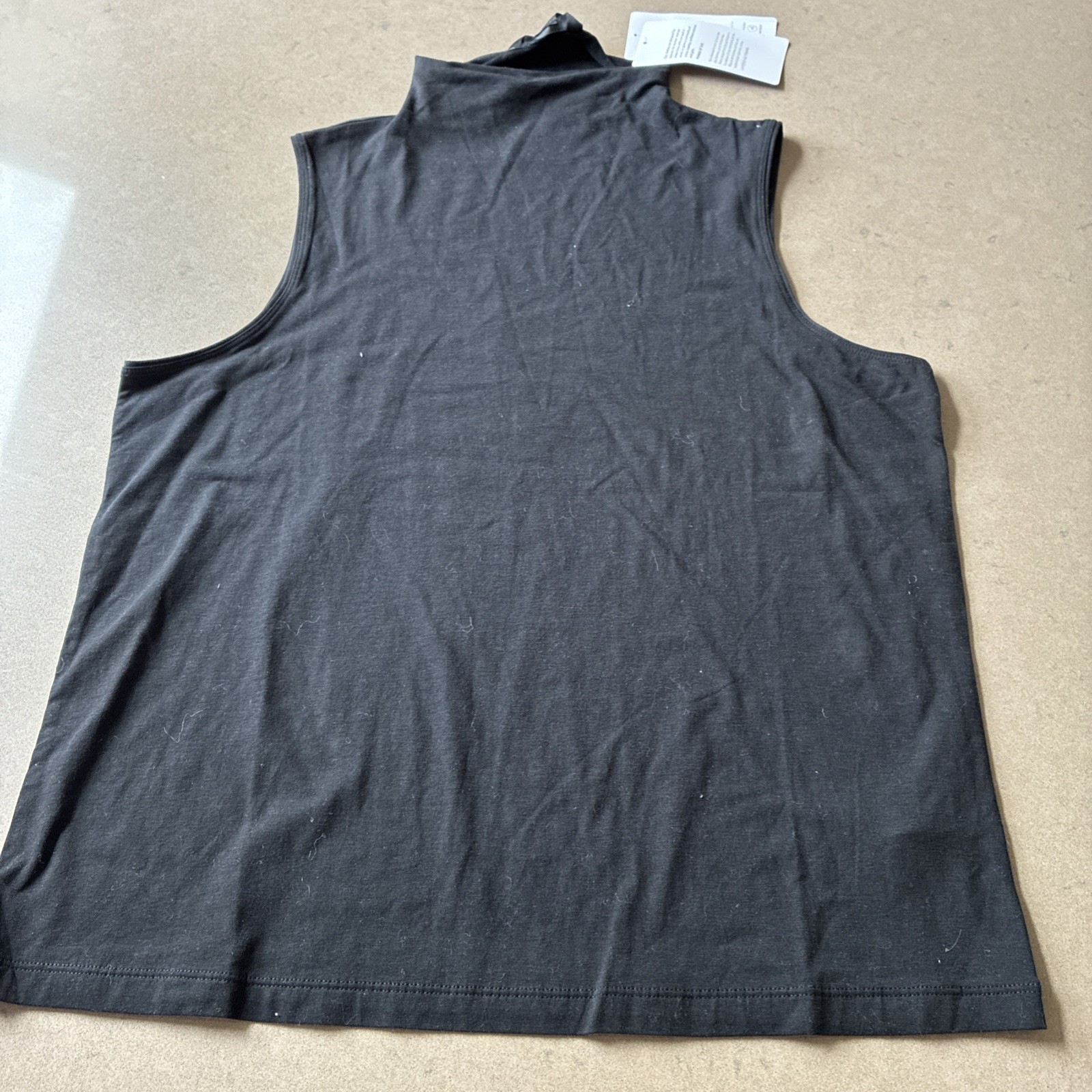 NWT $59 Athleta Outbound II sz Large Tank Top Black Mock Neck Sleeveless NWT $59 Athleta Outbound II sz Large Tank Top Black Mock Neck Sleeveless