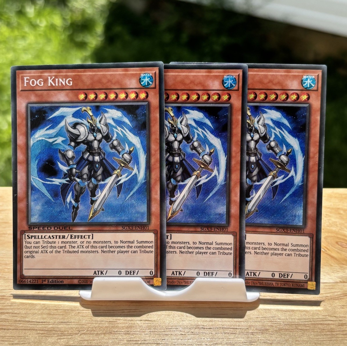 X3 YuGiOh FOG KING SGX Secret Rare 1st Edition X3 YuGiOh FOG KING SGX Secret Rare 1st Edition