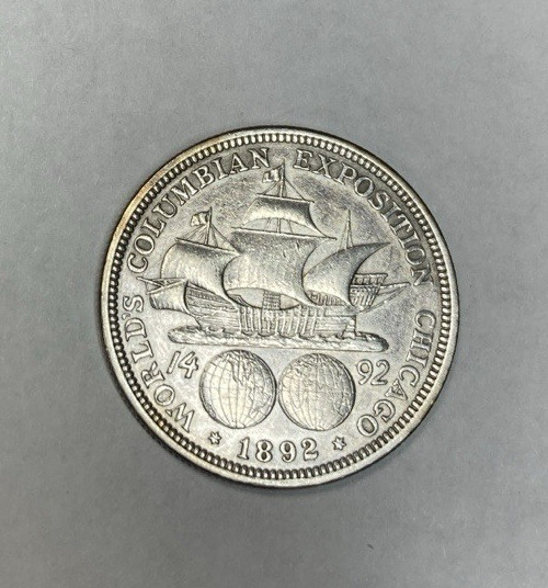 1892 Columbian Exposition Commemorative Half Dollar AU Details Cleaned