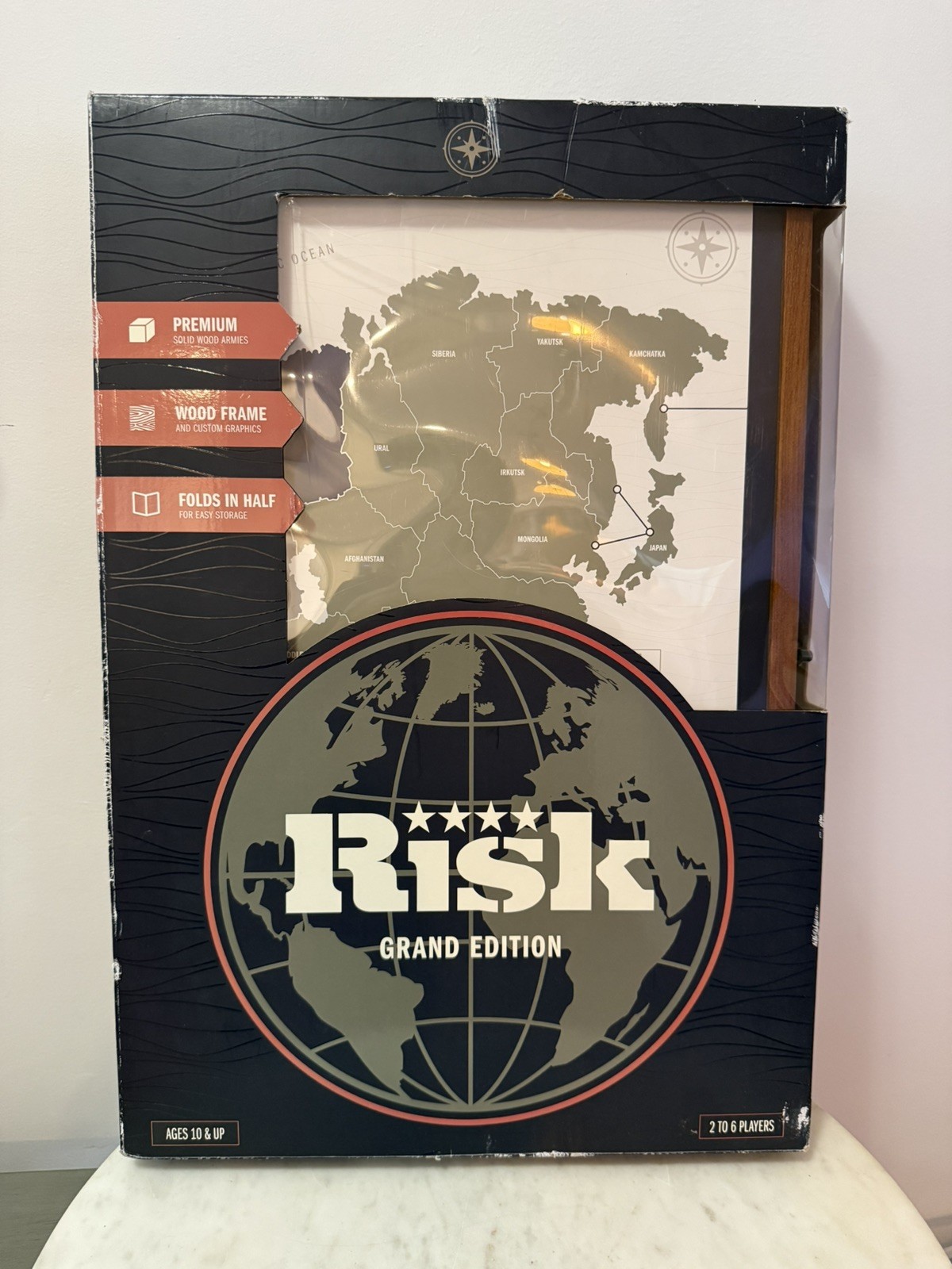 RISK Grand Edition Deluxe Wood Board Game WS Game Company Collector New Sealed 