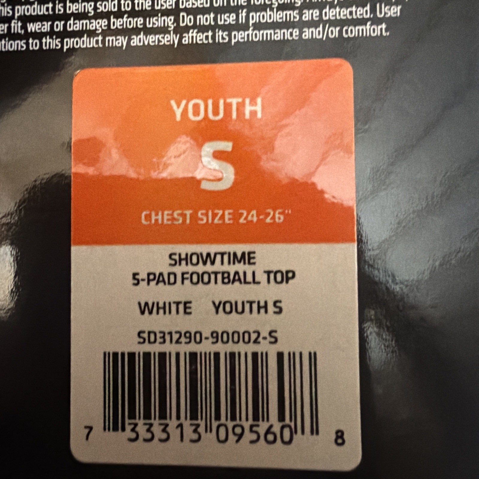 Bogo Shock Doctor Showtime 5-Pad Top Youth Small White