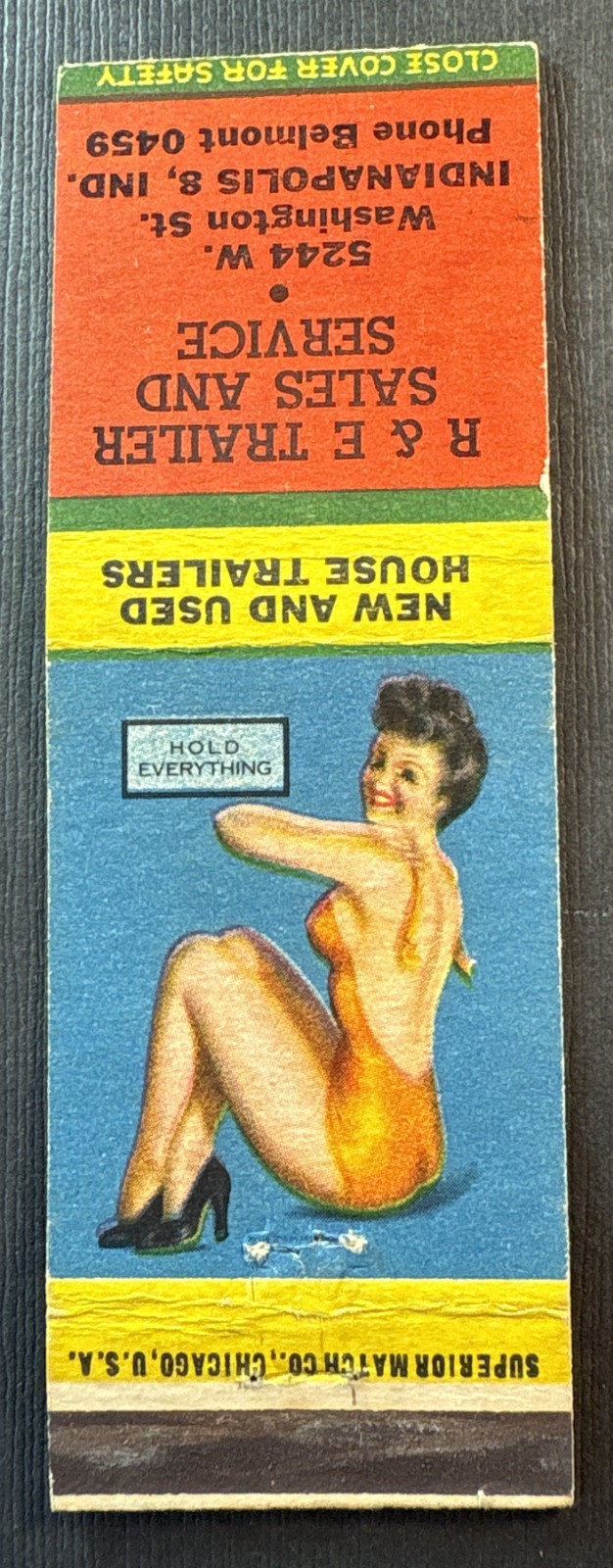 Vintage 1947 Gil Elvgren Set #13 Pin-Up Matchcover - \