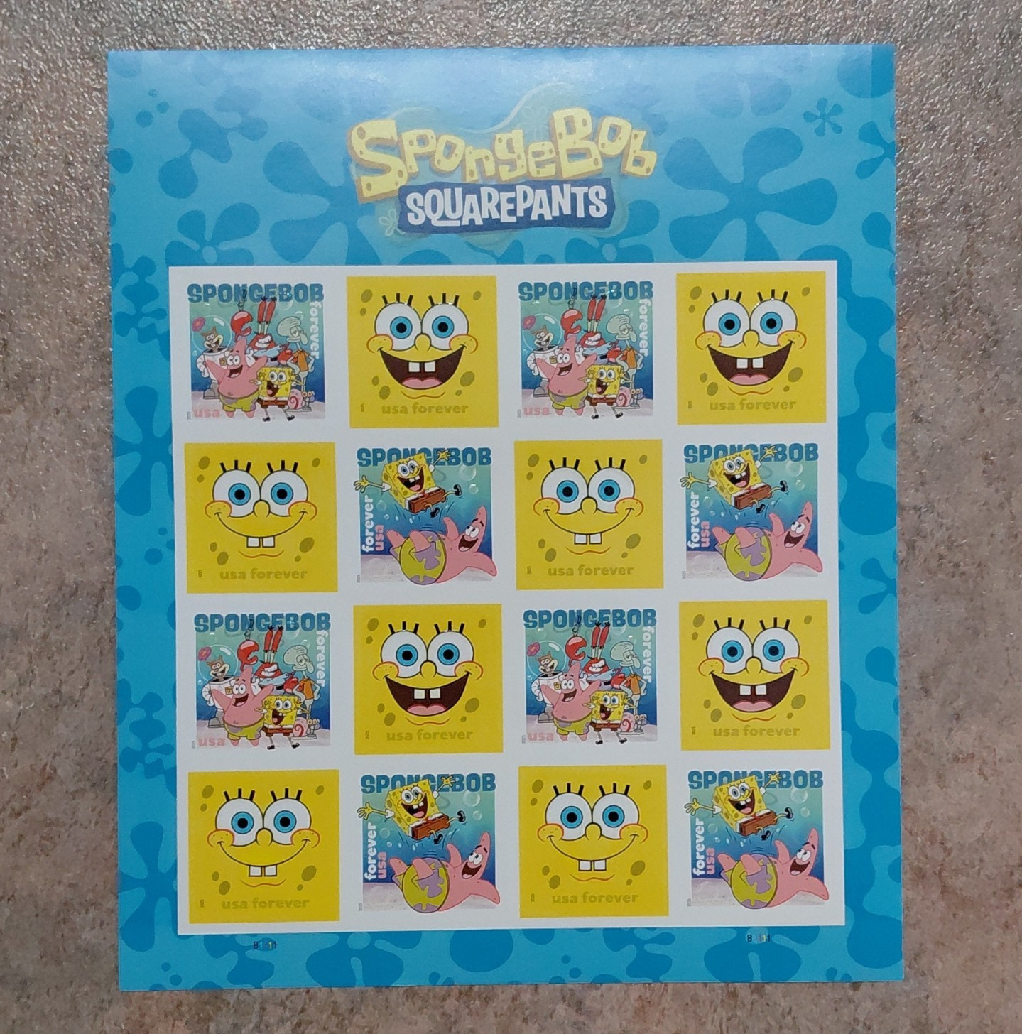 Forever Stamp SpongeBob SquarePants USPS Sheet 16 Stamps 2025 Mint Never Hinged. Forever Stamp SpongeBob SquarePants USPS Sheet 16 Stamps 2025 Mint Never Hinged.
