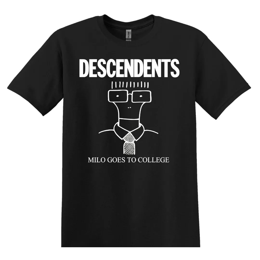 Descendents Milo Goes To College Punk Rock Band T-Shirt Black S-