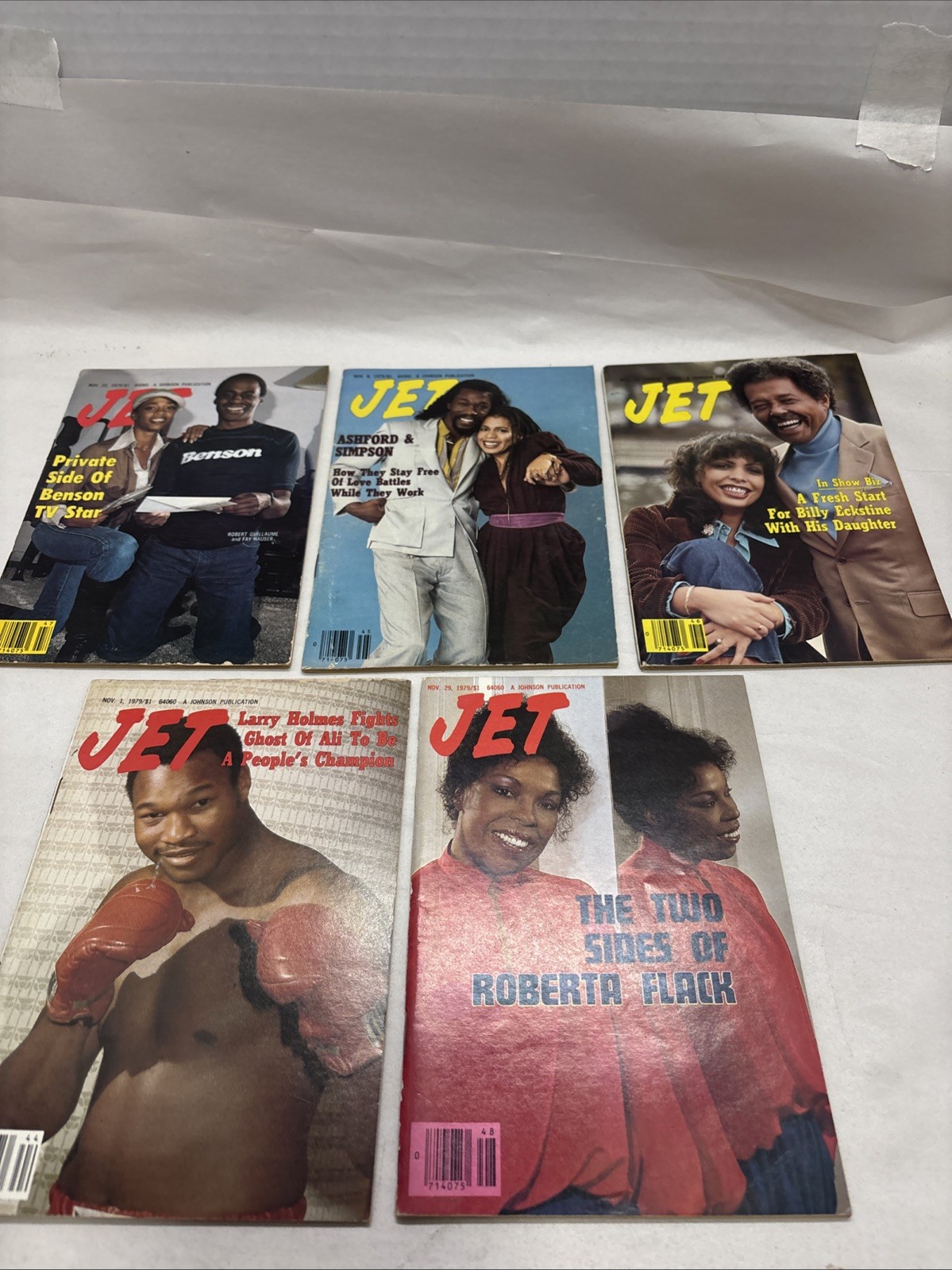 1979 JET November Magazine Lot of 5 Roberta Flack Ashford & Simpson Larry Holmes