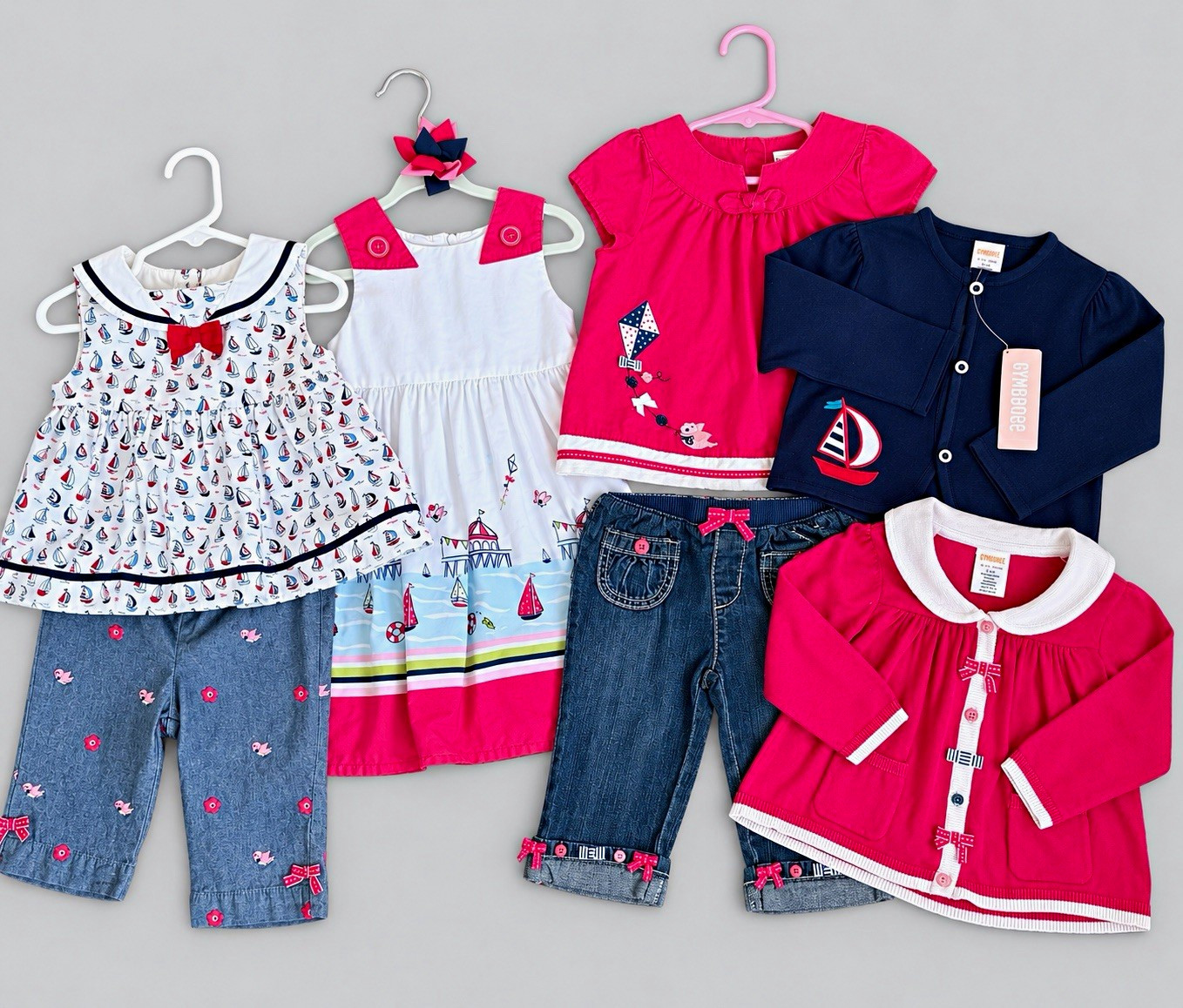 Gymboree Blooming Nautical 2013 Girls 18-24M 8pc Lot Dresses Jeans Cardigans