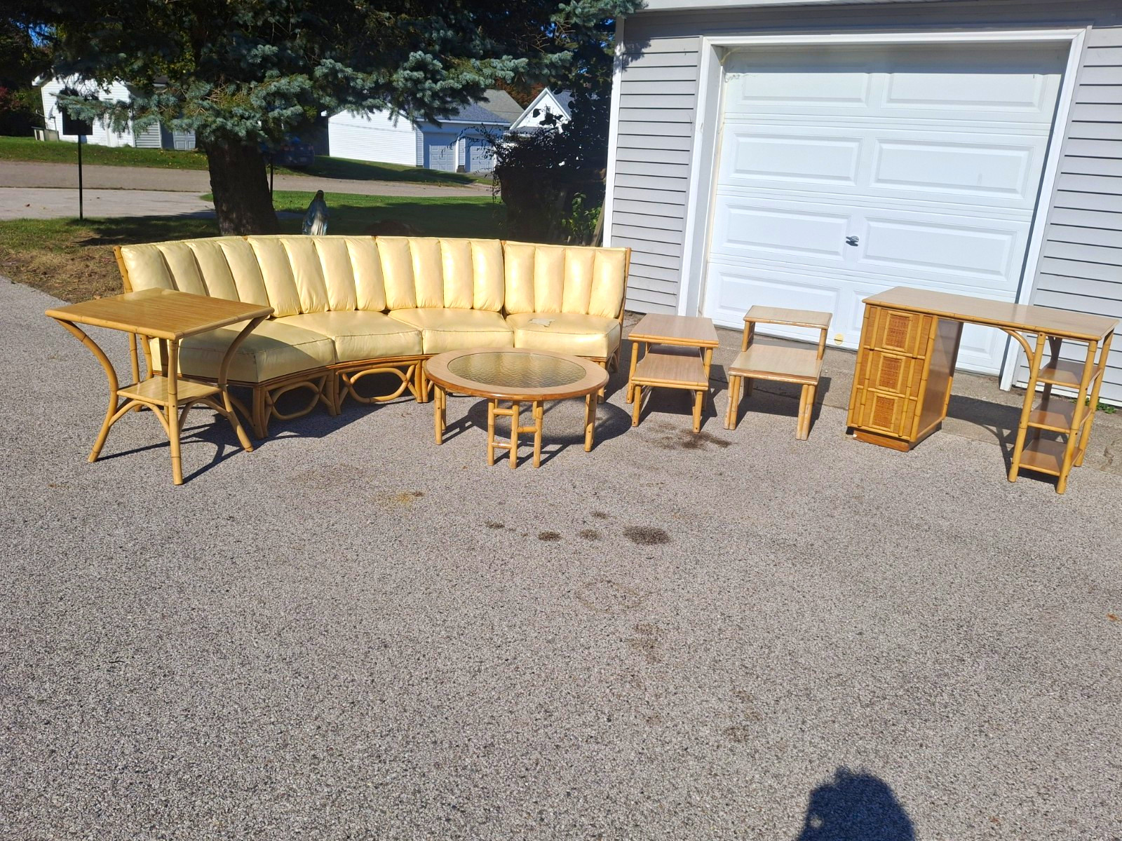 1940s Vintage Whitecraft Rattan 8 Piece Living Room Set Boho Chic Grandmillenial 1940s Vintage Whitecraft Rattan 8 Piece Living Room Set Boho Chic Grandmillenial