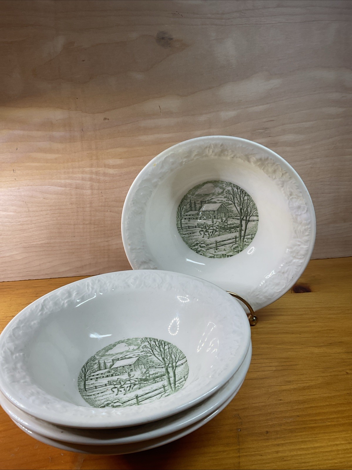Homer Laughlin/Taylor Smith & Taylor Pastoral Cereal Bowl~1950s~6\