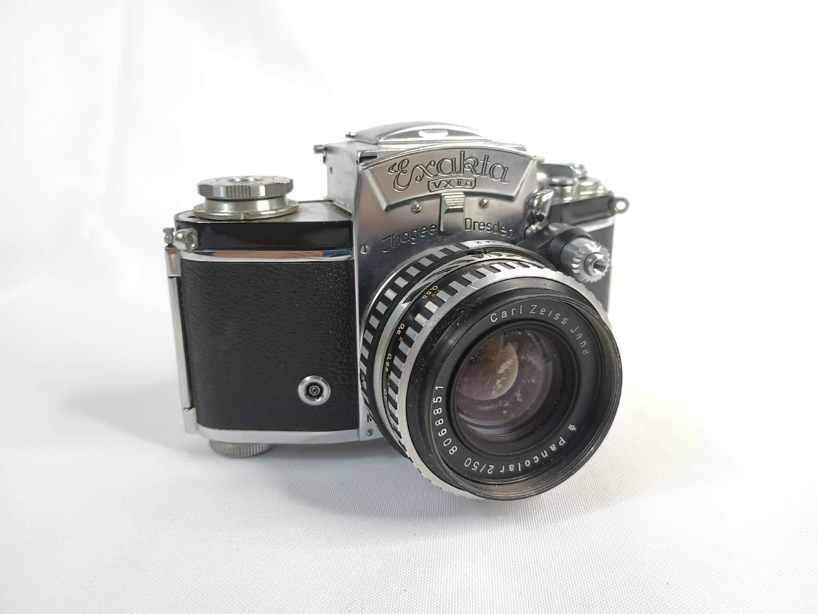 Vintage German EXAKTA VX IIa SLR 35mm Camera Carl Zeiss Jena Pancolar WORKING