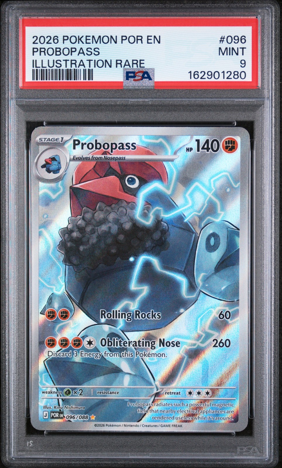 Probopass 096 Illustration Rare Por En-Perfect Order Pokemon PSA 9
