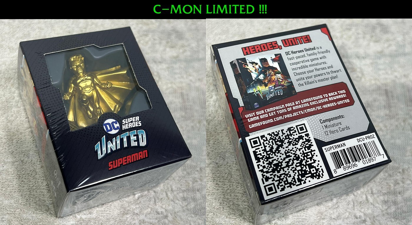 SDCC 2024 - CMON - DC Heroes United - Gold SUPERMAN Exclusive Miniature