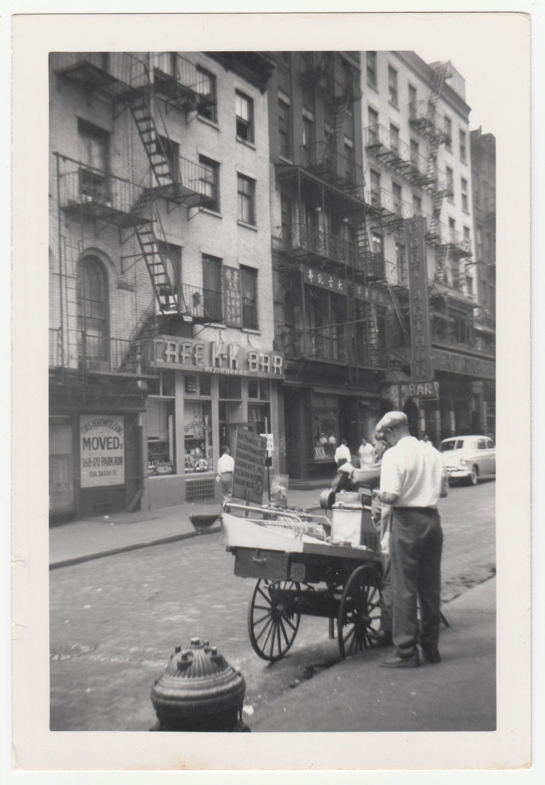 Original 1950s NYC Chinatown Peanut Vendor Port Arthur Mott St Photo