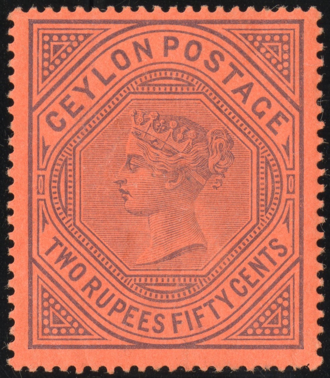 Ceylon Stamps # 82 MLH VF Scott Value $800.00