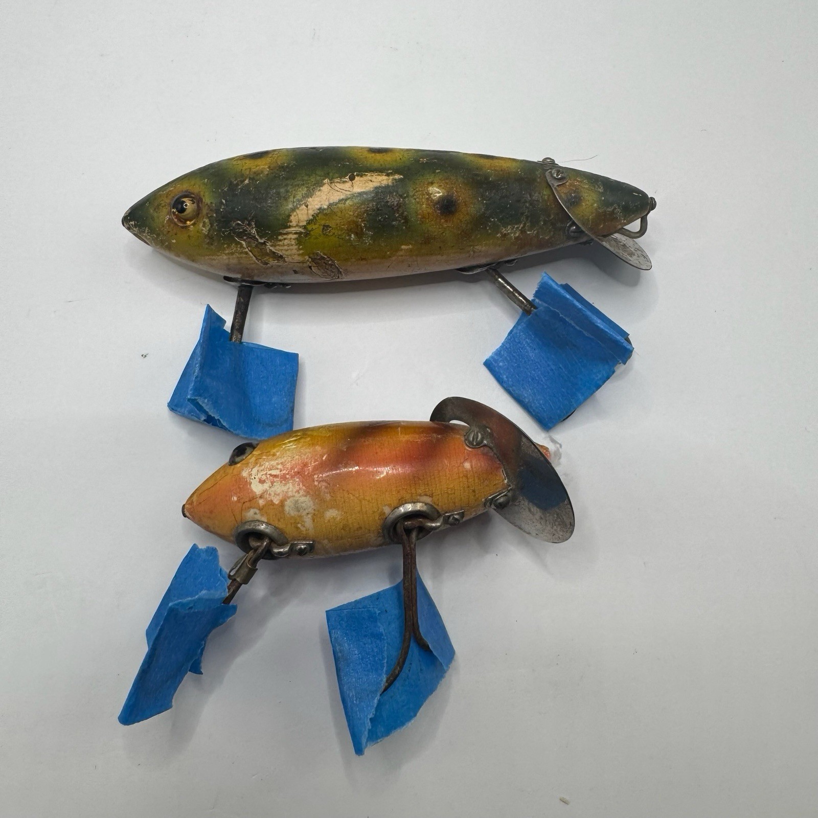 Two (2) Vintage Heddon 1920s Baby Crab Wigglers Two (2) Vintage Heddon 1920s Baby Crab Wigglers