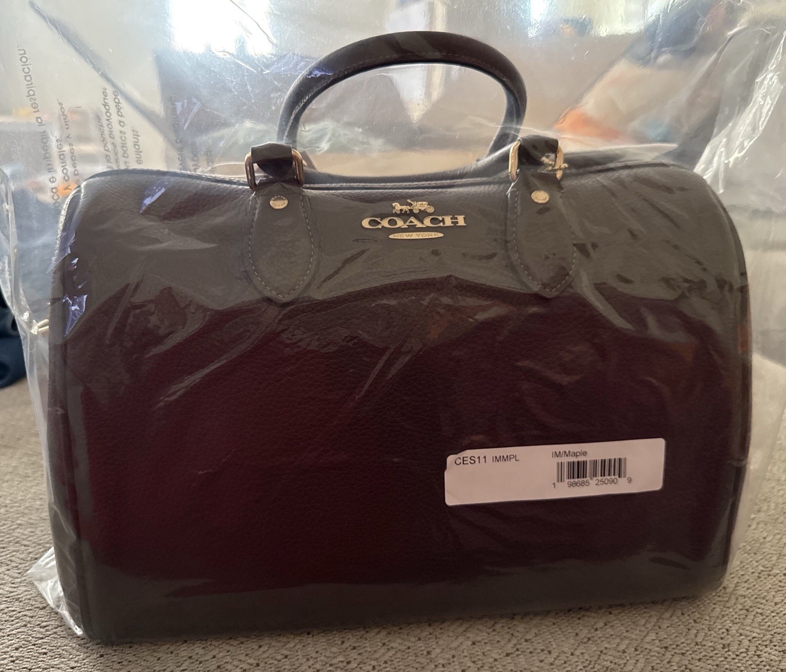 Coach Large Rowan In Maple NWT Unopened In Bag
