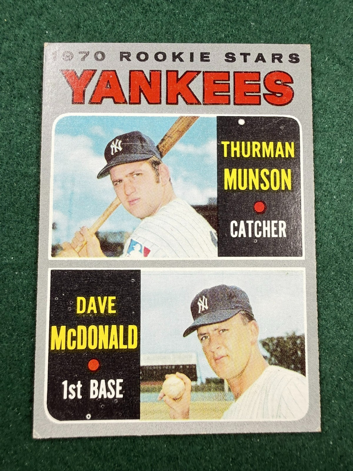 1970 Topps - Thurman Munson #189 (RC) EX+ New York Yankees centered & glossy