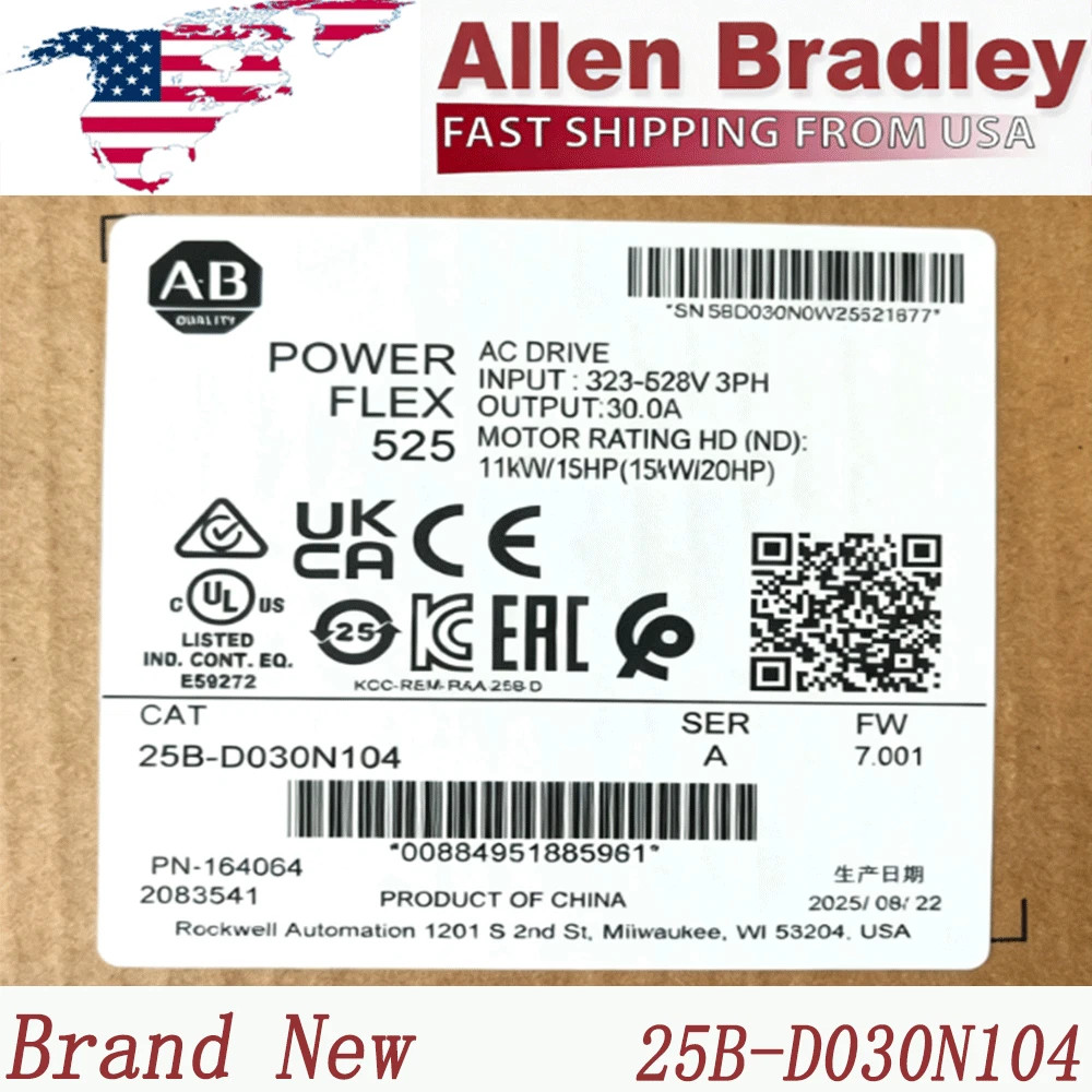 New AB 25B-D030N104  New in Box New Factory Sealed PLC