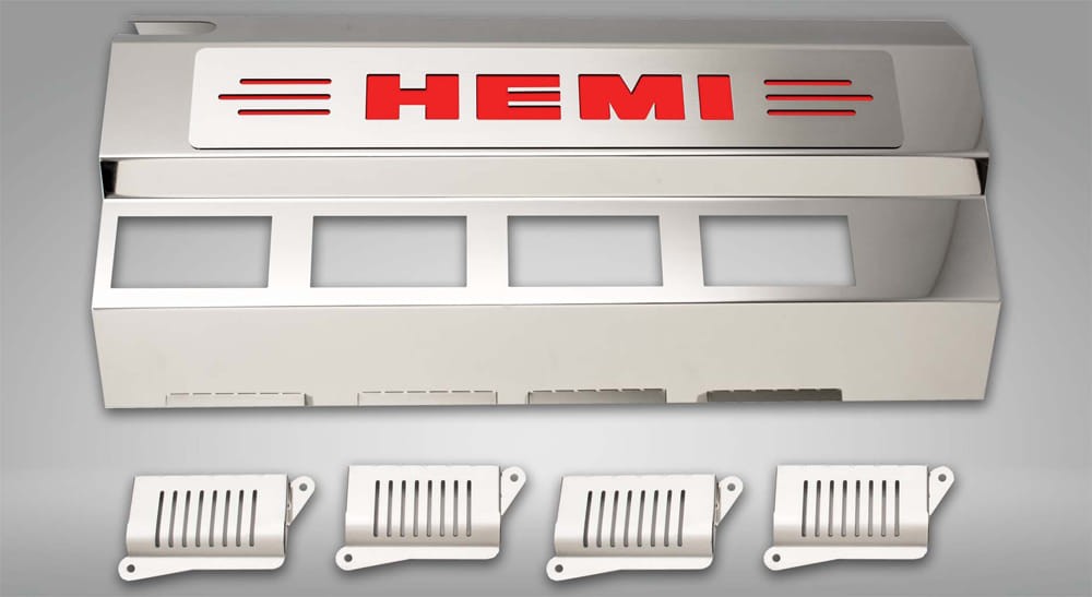 11pc Fuel Rail/Coil Covers w/Bright Red \