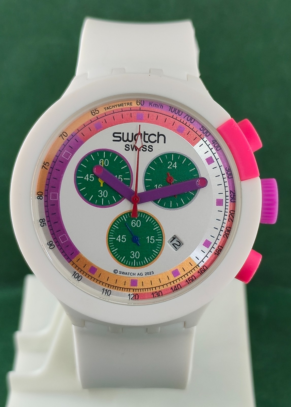 Beautiful Swatch Chronograph Multicolor Dial \