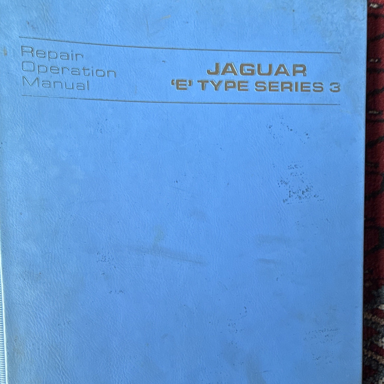 Jaguar Etype Series 3 Repair Operation Manual ( Original Service Manual)
