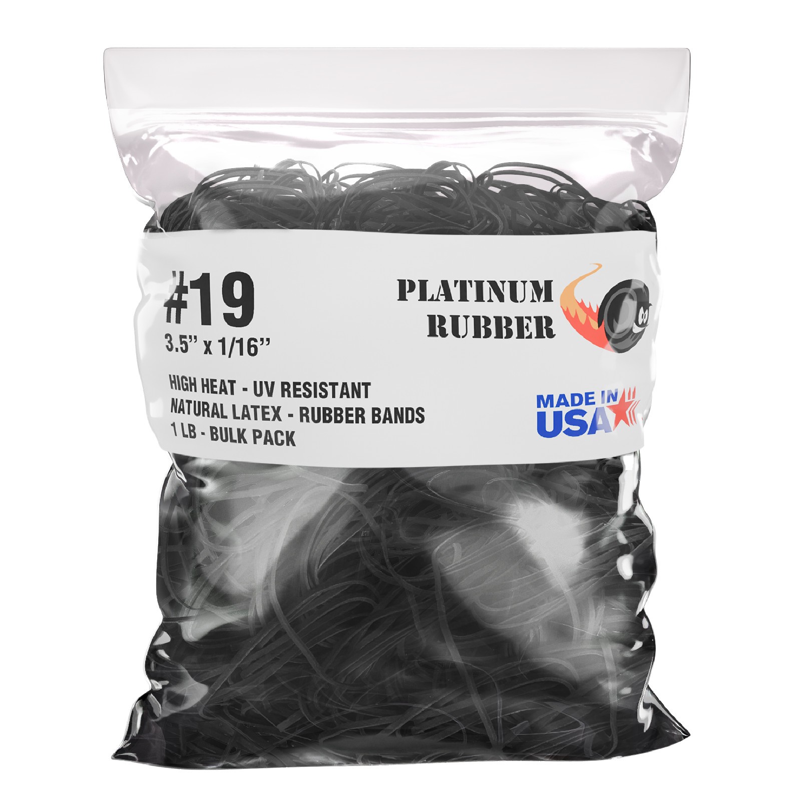 5LB Bulk Black Outdoor Rubber Bands No # 19 32 33 64 73 74 82 84 94 105 107 117B