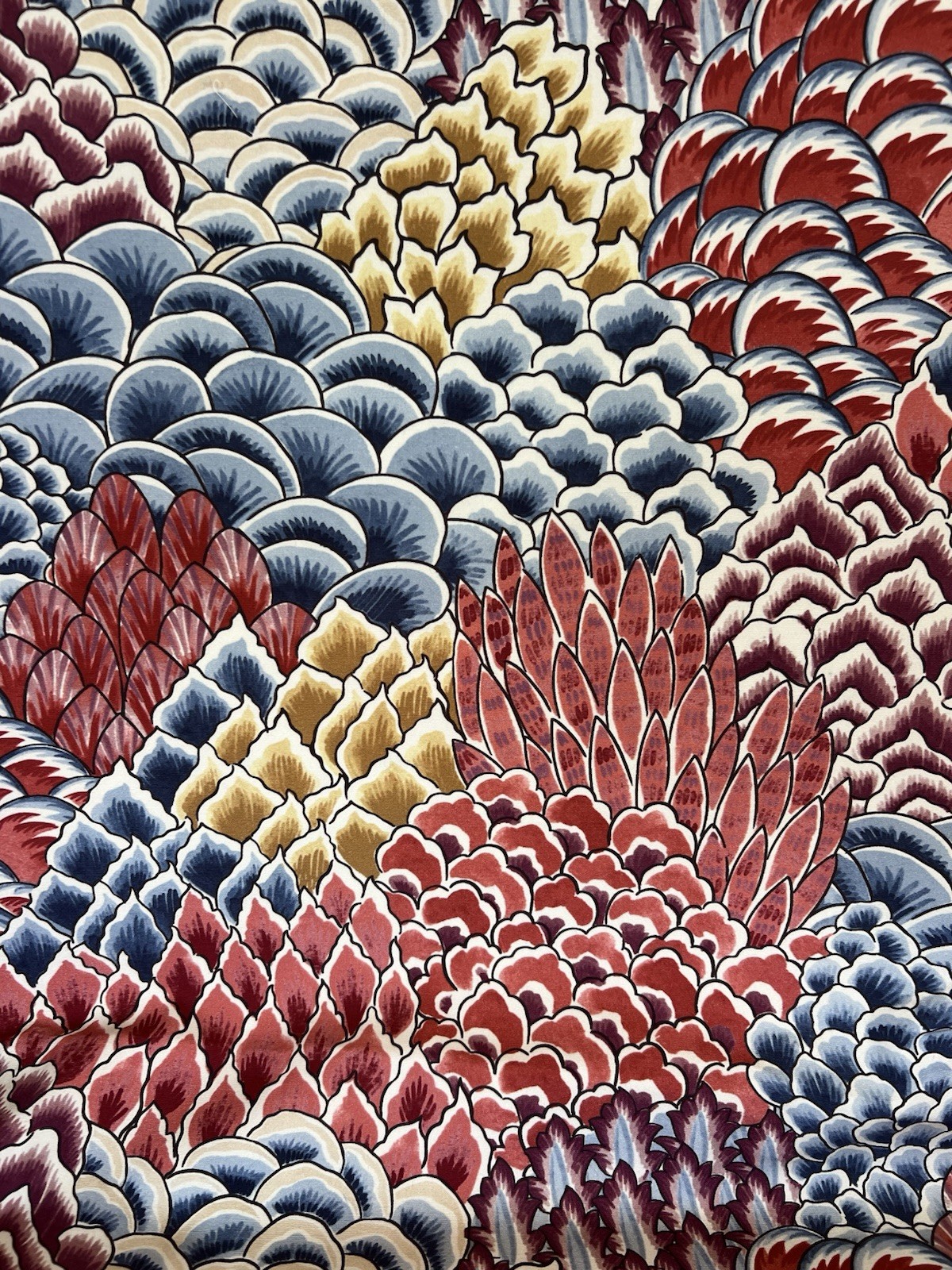 Brunschwig & Fils Katibi Print  55” x 3 1/3 Yards -  BEAUTIFUL CONDITION