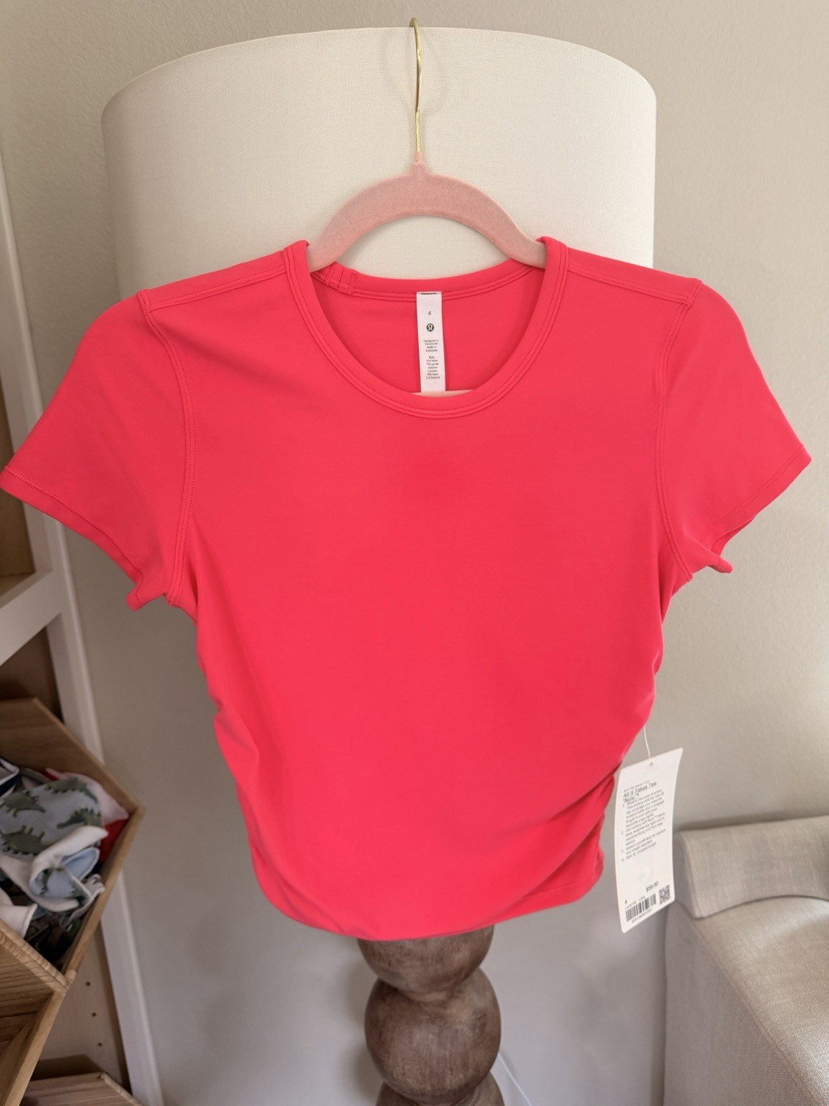 Lululemon Crop Top In Lipstick Size 4 Lululemon Crop Top In Lipstick Size 4