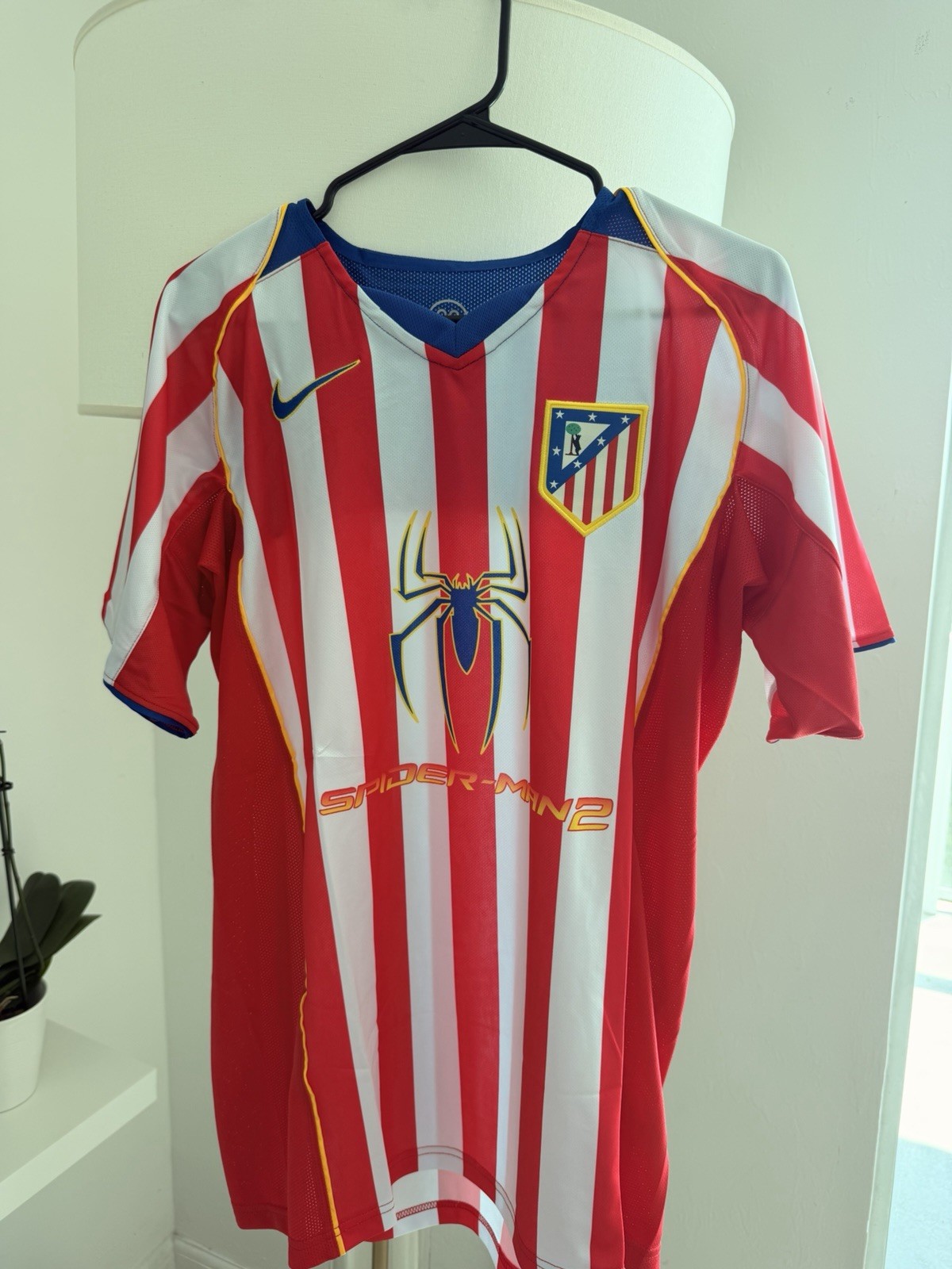 Nike Atletico Madrid 2004/05 Spider-Man 2 Soccer Jersey Size L Red White
