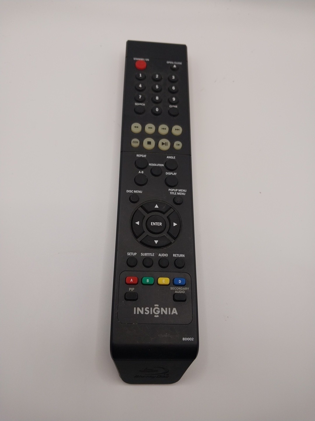 Genuine Insignia BD002 Replacement Remote Control Works  