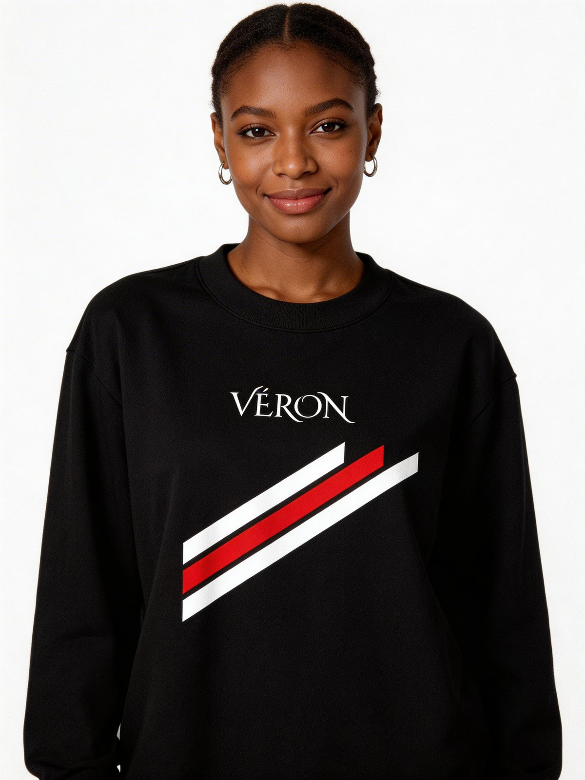 VÉRON Stripes Women\'s Crewneck Shirt