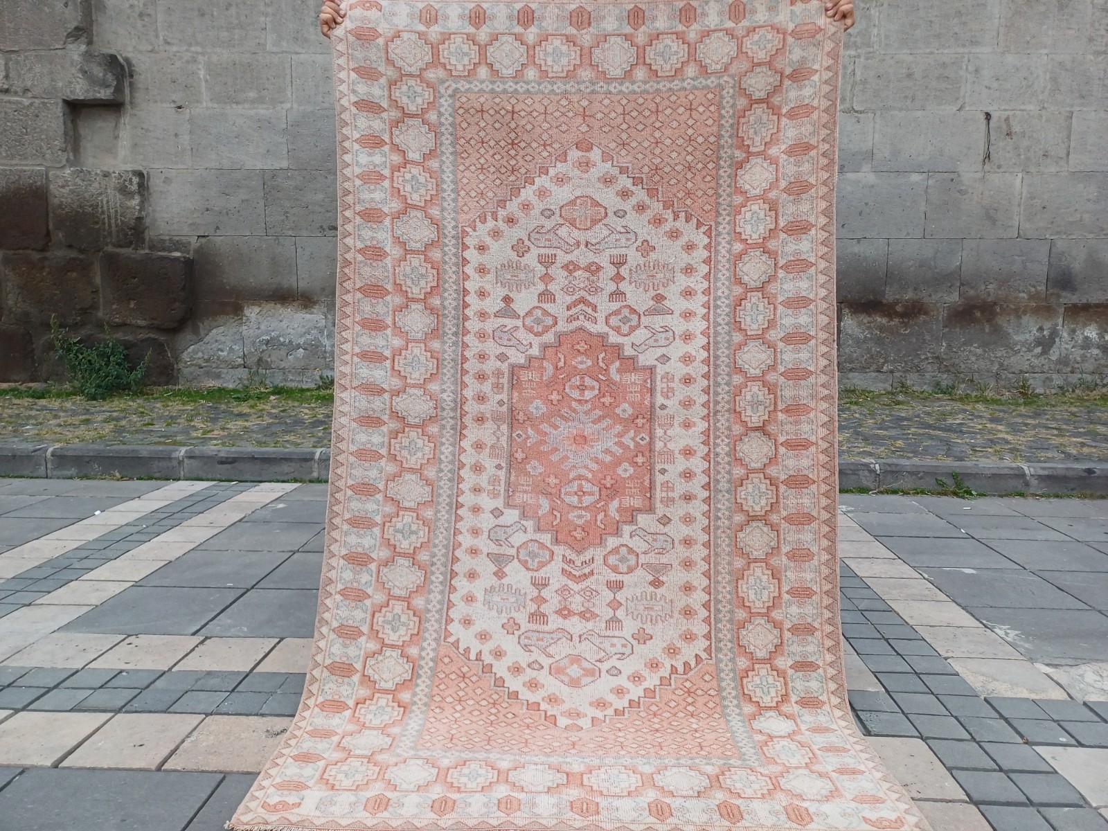 Rare Turkish Vintage Kula Area Rug 3.97 x 6.96 ft, 4x7 Handmade Rug 121 x 212 cm Rare Turkish Vintage Kula Area Rug 3.97 x 6.96 ft, 4x7 Handmade Rug 121 x 212 cm