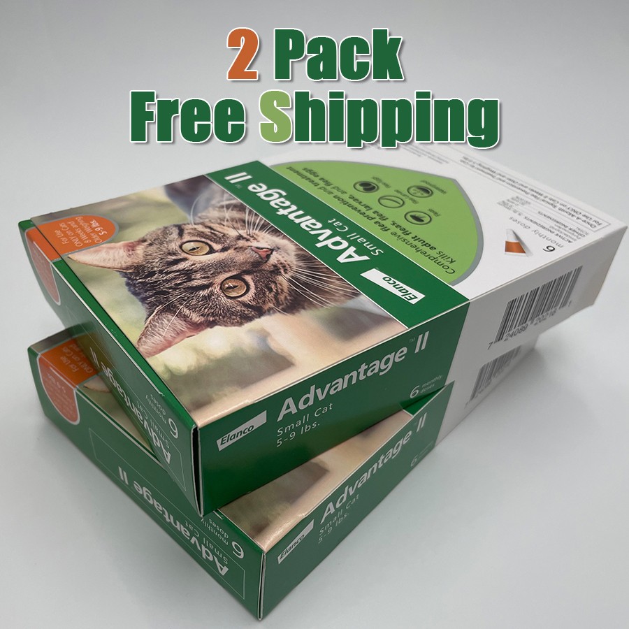 2 Pack For Small Cats 5-9 lbs 6 Doses US EPA APPROVED -US Stock Exp 05/2028+