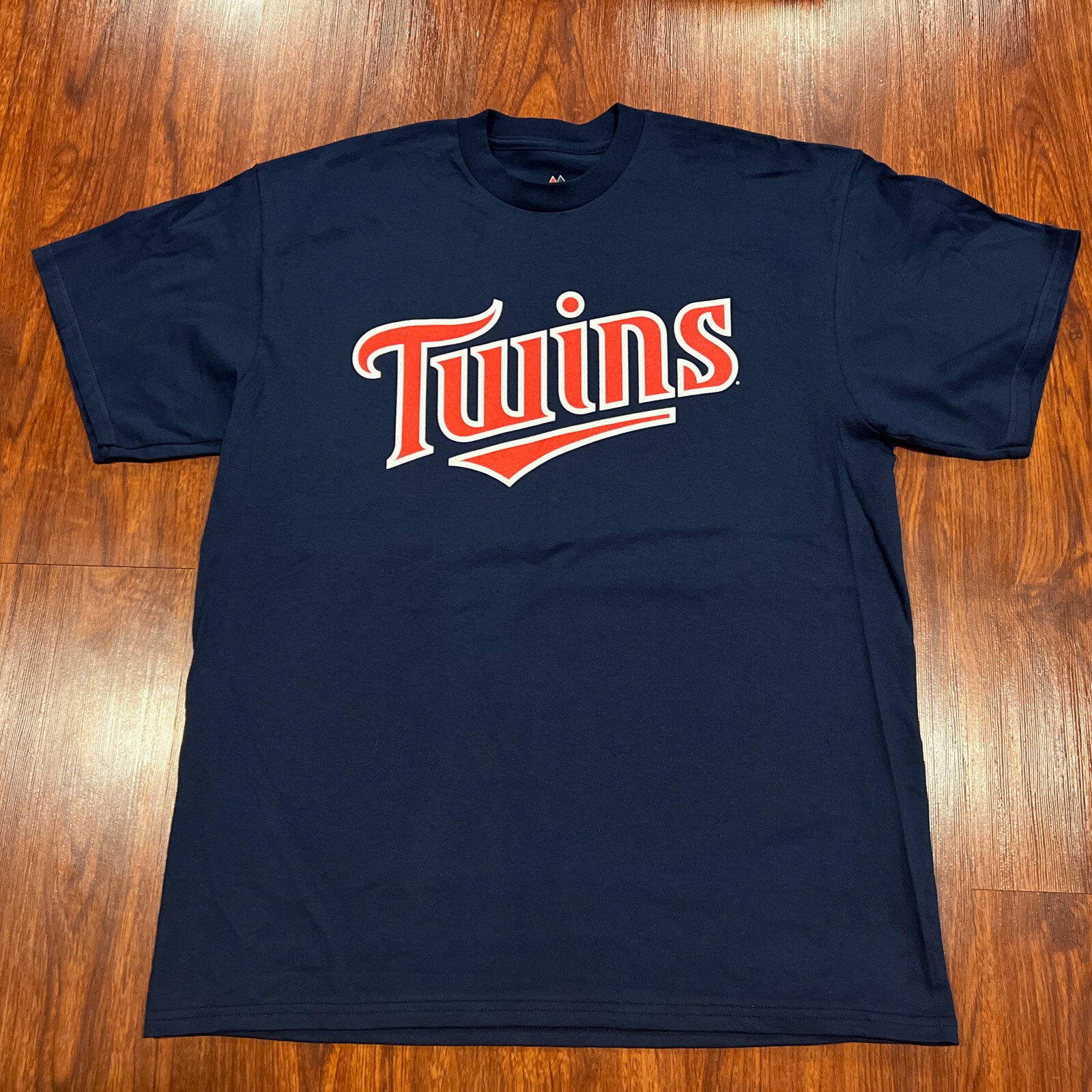 Majestic Men’s Minnesota Twins Navy Jersey Shirt Large L Baseball MLB