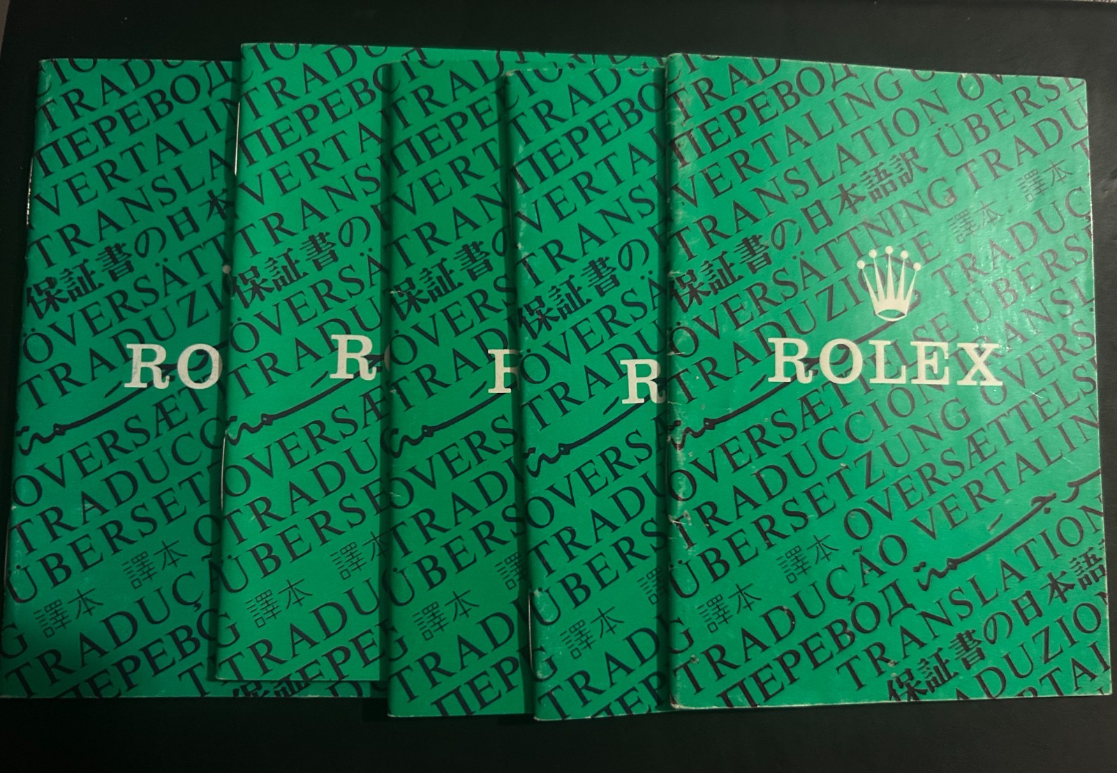 Rolex Translation Booklet various years Rolex Translation Booklet various years