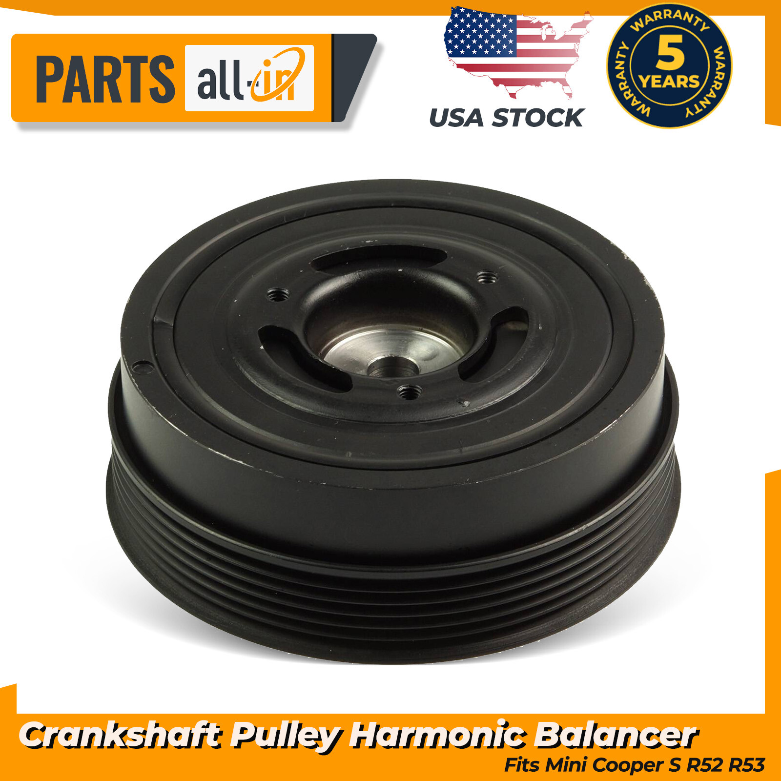 11237525135 New Crankshaft Pulley Harmonic Balancer fits Mini Cooper S R52 R53
